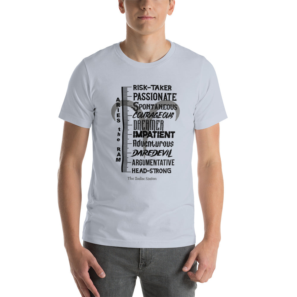 Aries Zodiac T-shirt unisex Measure Up The Zodiac Station