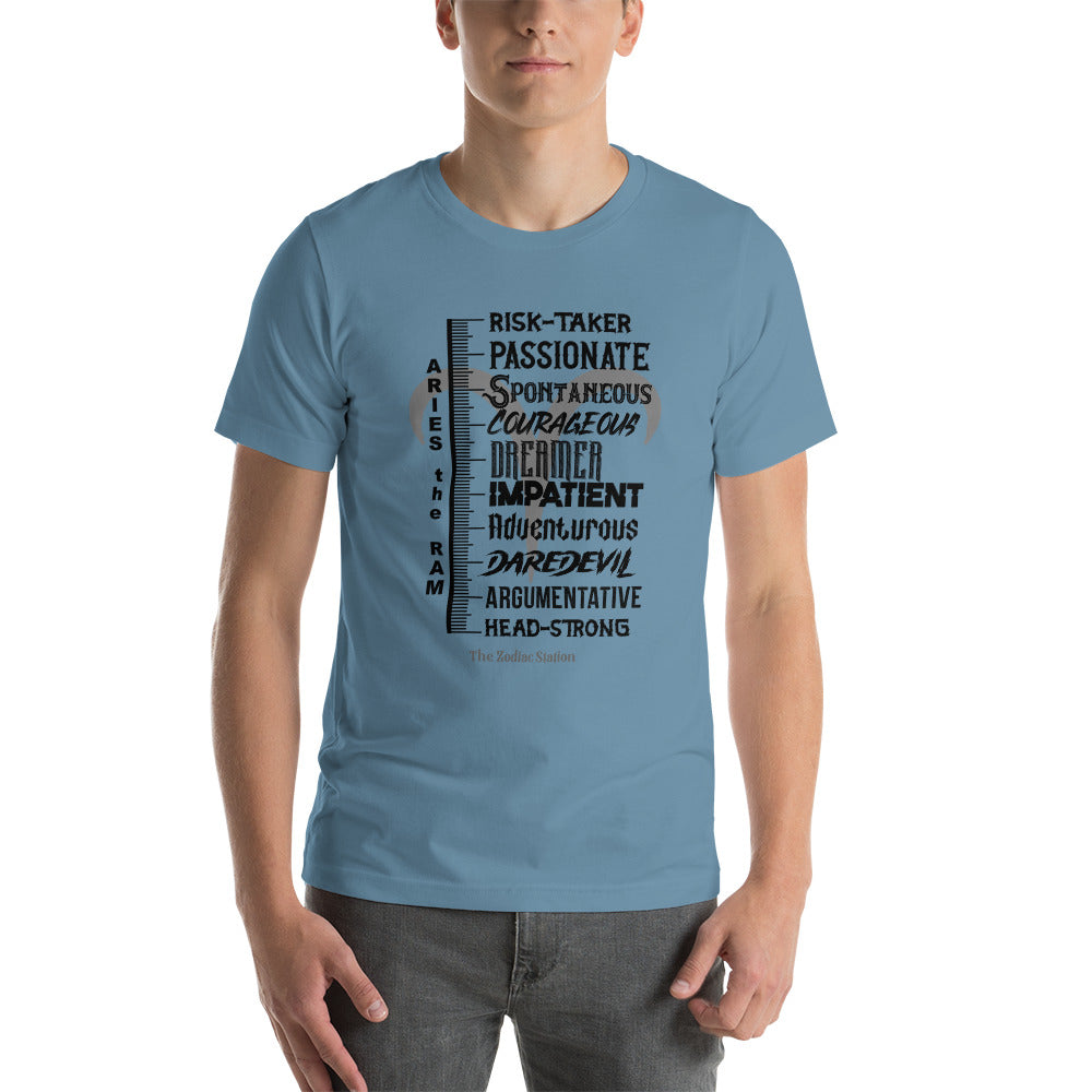 Aries Zodiac T-shirt unisex Measure Up The Zodiac Station