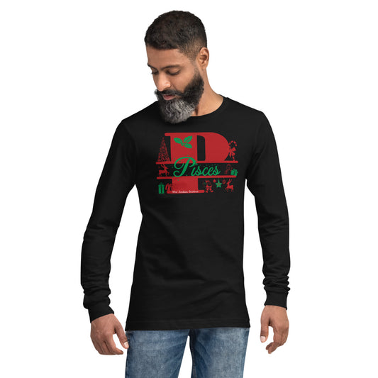 Pisces Zodiac Christmas Long Sleeve Shirt Letter The Zodiac Station