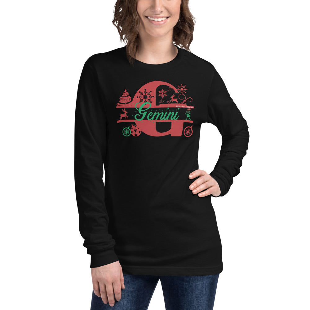 Gemini Zodiac Christmas Long Sleeve Shirt Letter The Zodiac Station