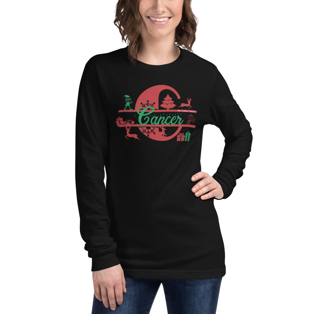 Cancer Zodiac Christmas Long Sleeve Shirt Letter The Zodiac Station