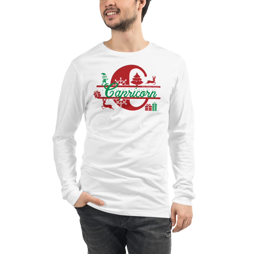 Capricorn Zodiac Christmas Long Sleeve Shirt Letter The Zodiac Station