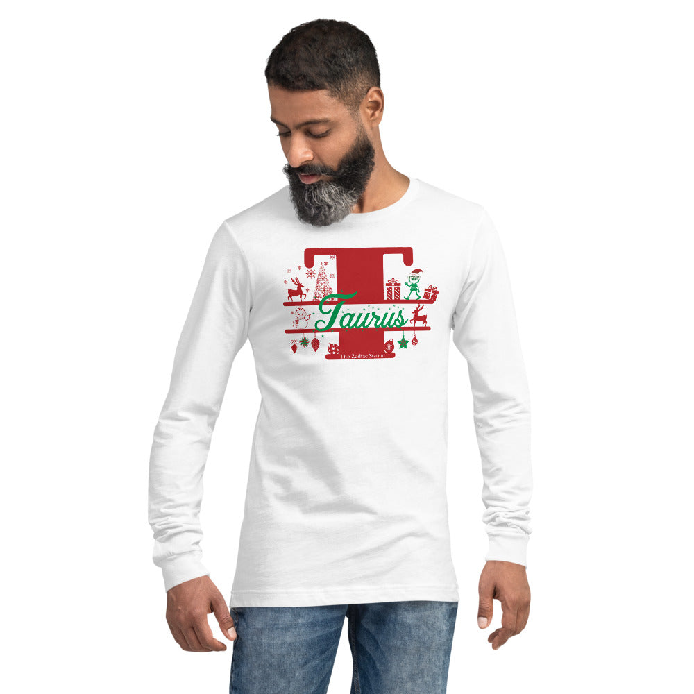 Taurus Zodiac Christmas Long Sleeve Shirt Letter The Zodiac Station