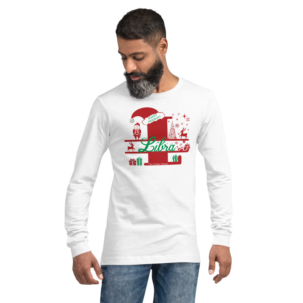 Libra Zodiac Christmas Long Sleeve Shirt Letter The Zodiac Station