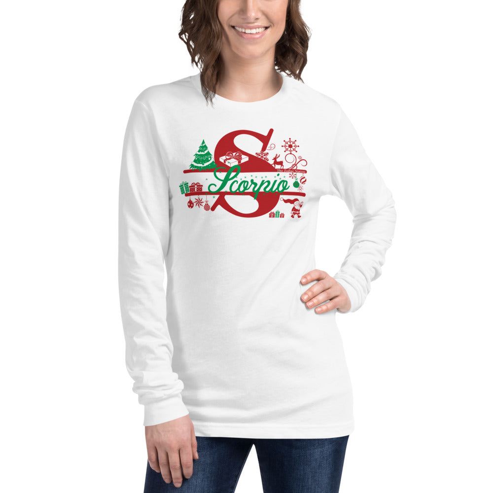 Scorpio Zodiac Christmas Long Sleeve Shirt Letter The Zodiac Station