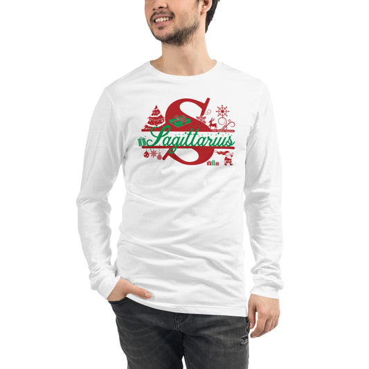 Sagittarius Zodiac Christmas Long Sleeve Shirt Letter The Zodiac Station