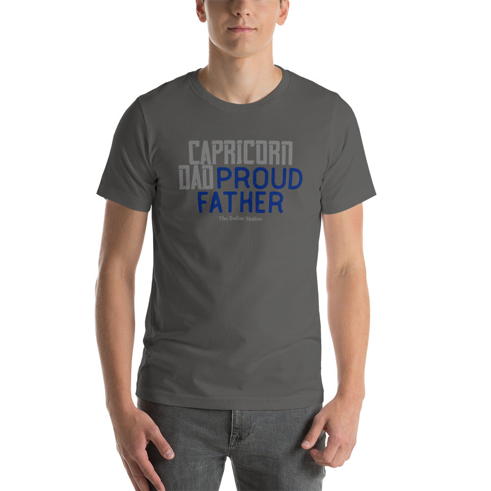 Capricorn Zodiac T-Shirt Short-sleeve unisex Proud Father The Zodiac Station