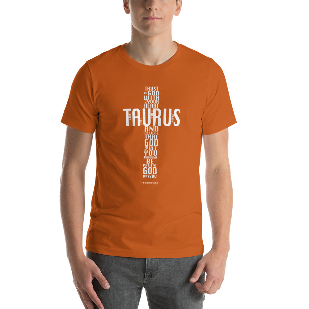 Taurus Zodiac T-shirt Short-Sleeve Unisex Cross The Zodiac Station