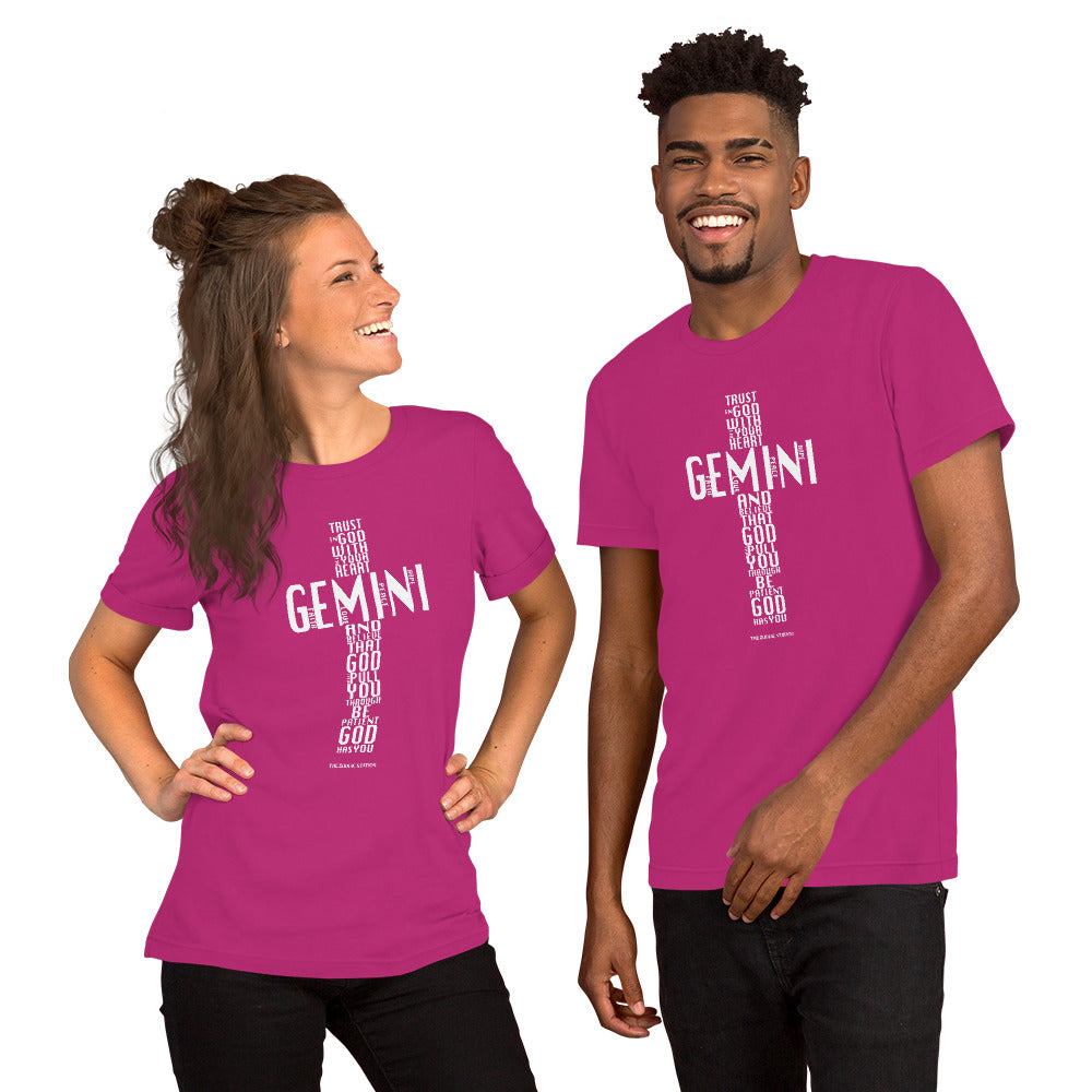 Gemini Zodiac T-shirt Short-Sleeve Unisex Cross The Zodiac Station