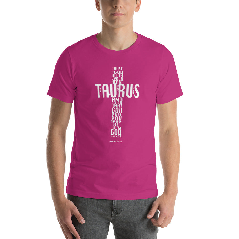 Taurus Zodiac T-shirt Short-Sleeve Unisex Cross The Zodiac Station