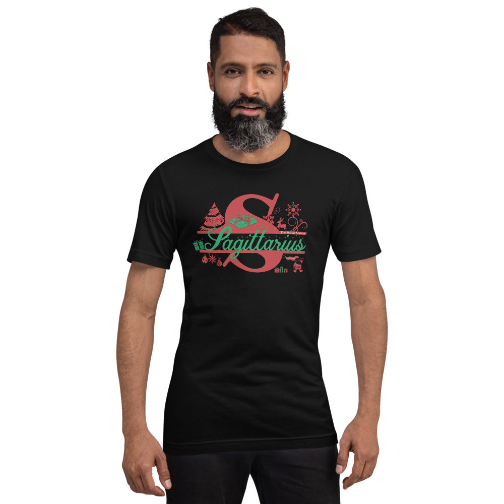 Sagittarius Zodiac Christmas T-Shirt Letter The Zodiac Station