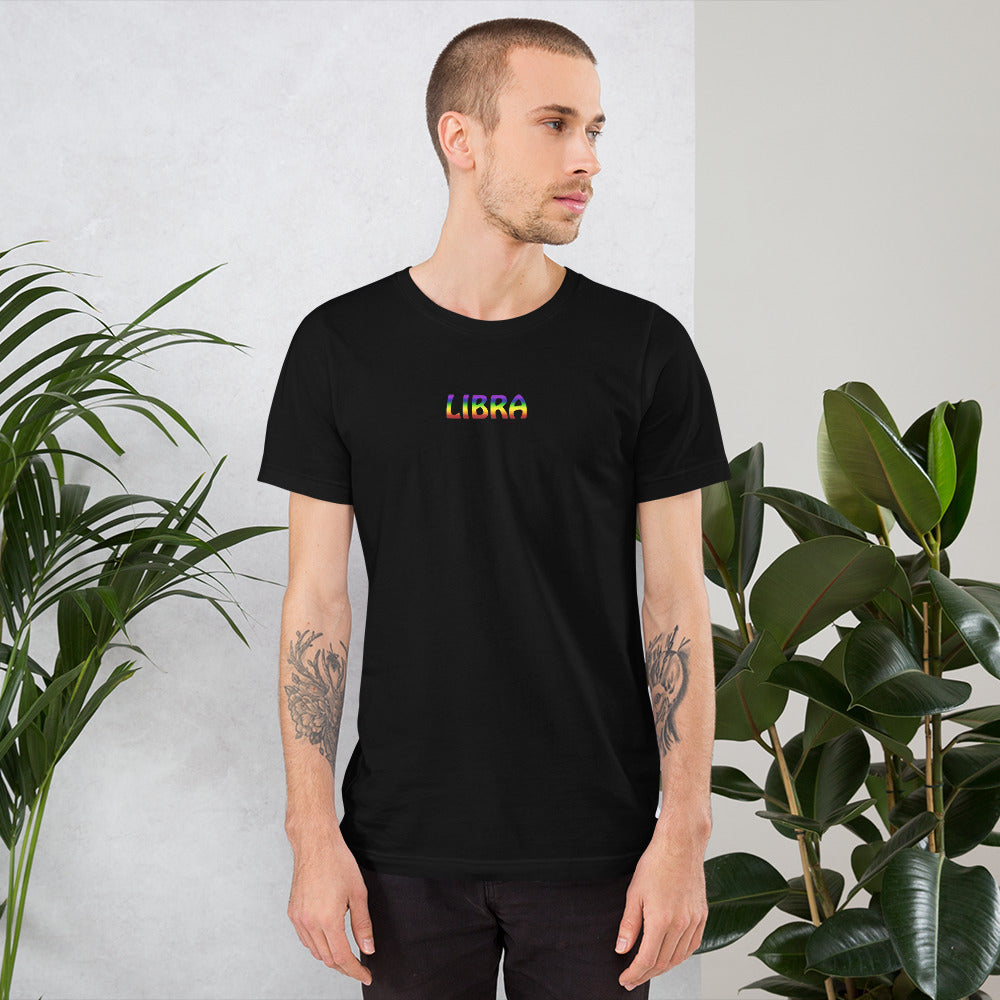 Libra Zodiac T-Shirt Rainbow The Zodiac Station Short-Sleeve Unisex