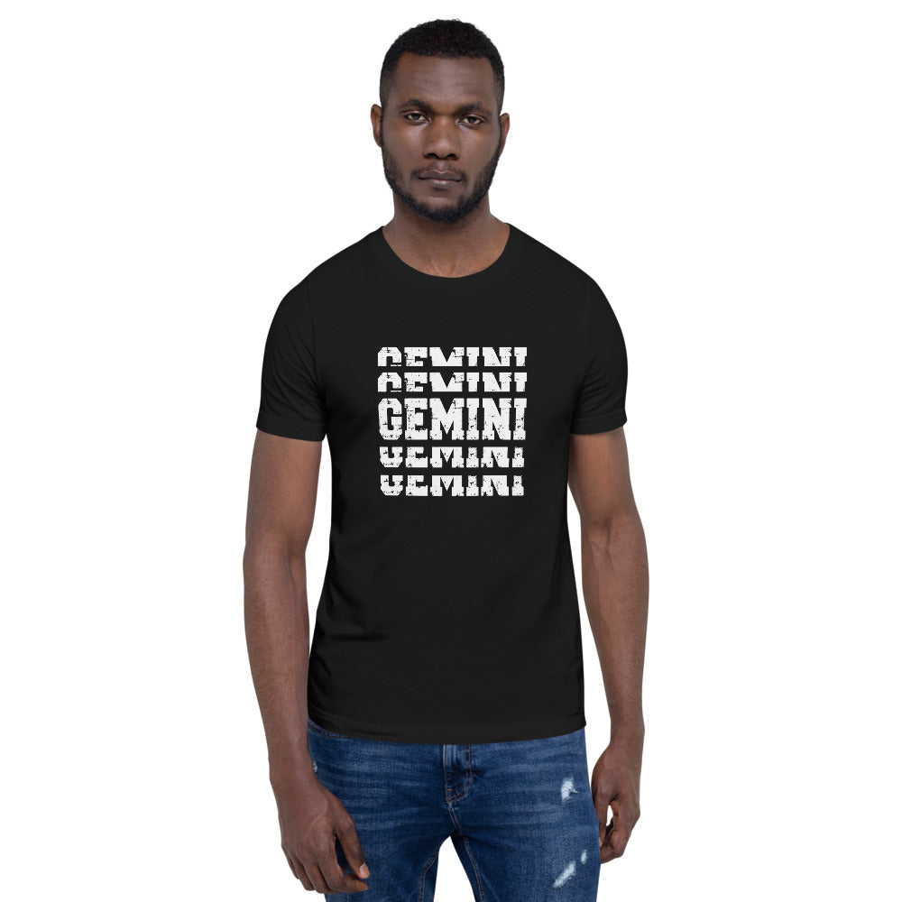 Gemini Zodiac T-Shirt Stack'em White The Zodiac Station