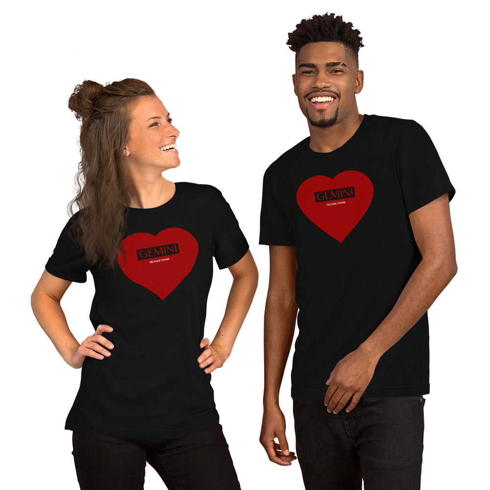 Gemini Zodiac T-Shirt Heart The Zodiac Station