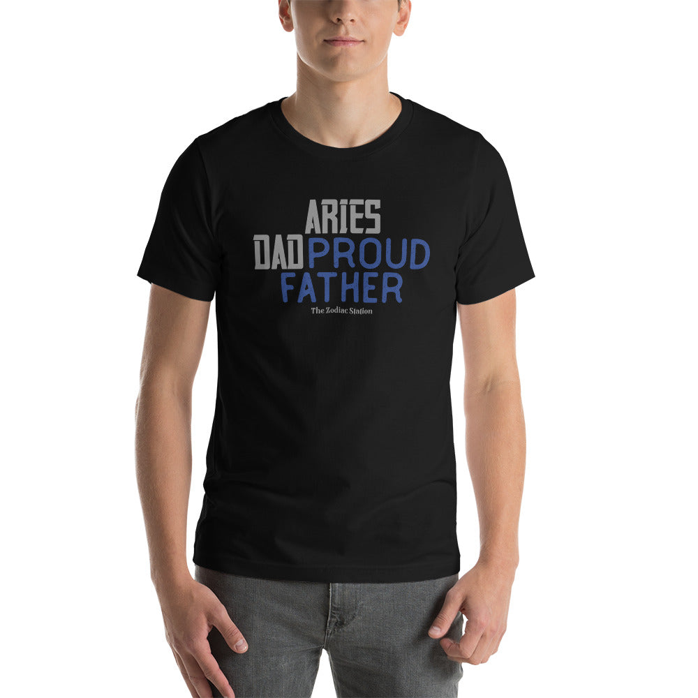 Aries Zodiac T-Shirt Short-sleeve unisex Proud Father The Zodiac Station