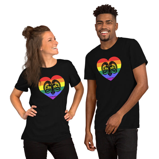 Aries Zodiac T-Shirt Unisex LGBTQ+ Heart The Zodiac Station