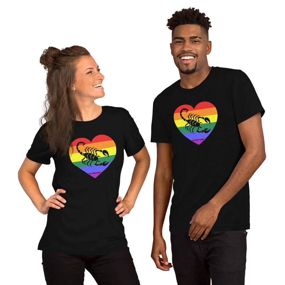 Scorpio Zodiac T-Shirt Unisex LGBTQ+ Heart The Zodiac