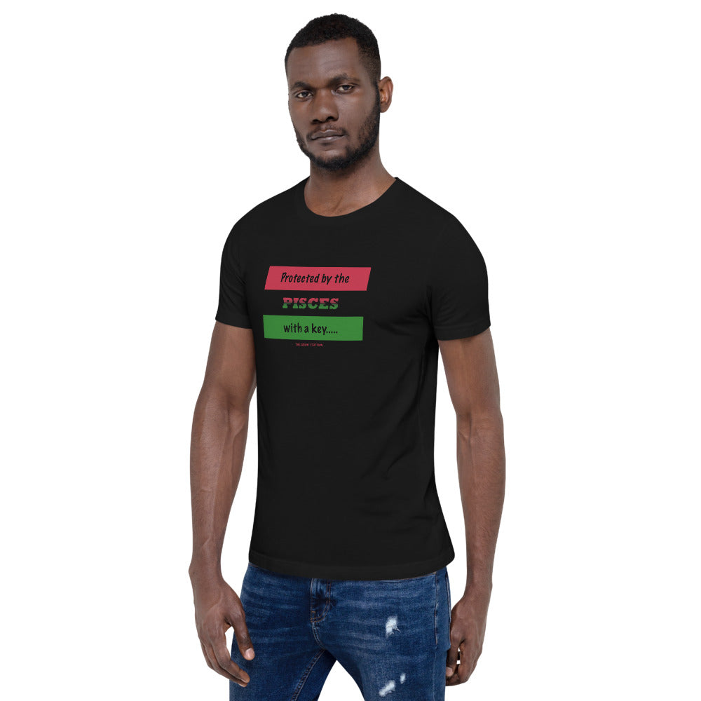 Pisces Zodiac T-Shirt African American Pride Protected By The Zodiac Station Unisex