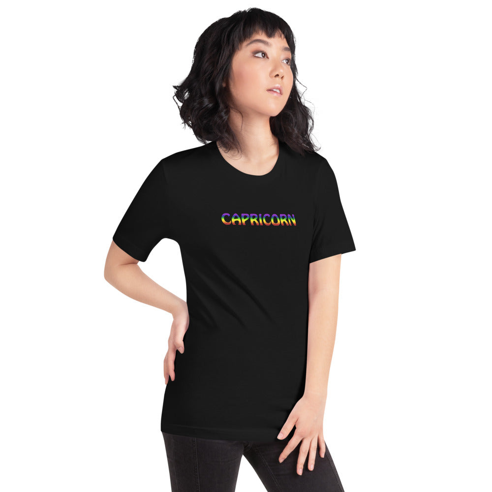 Capricorn Zodiac T-Shirt Rainbow The Zodiac Station Short-Sleeve Unisex