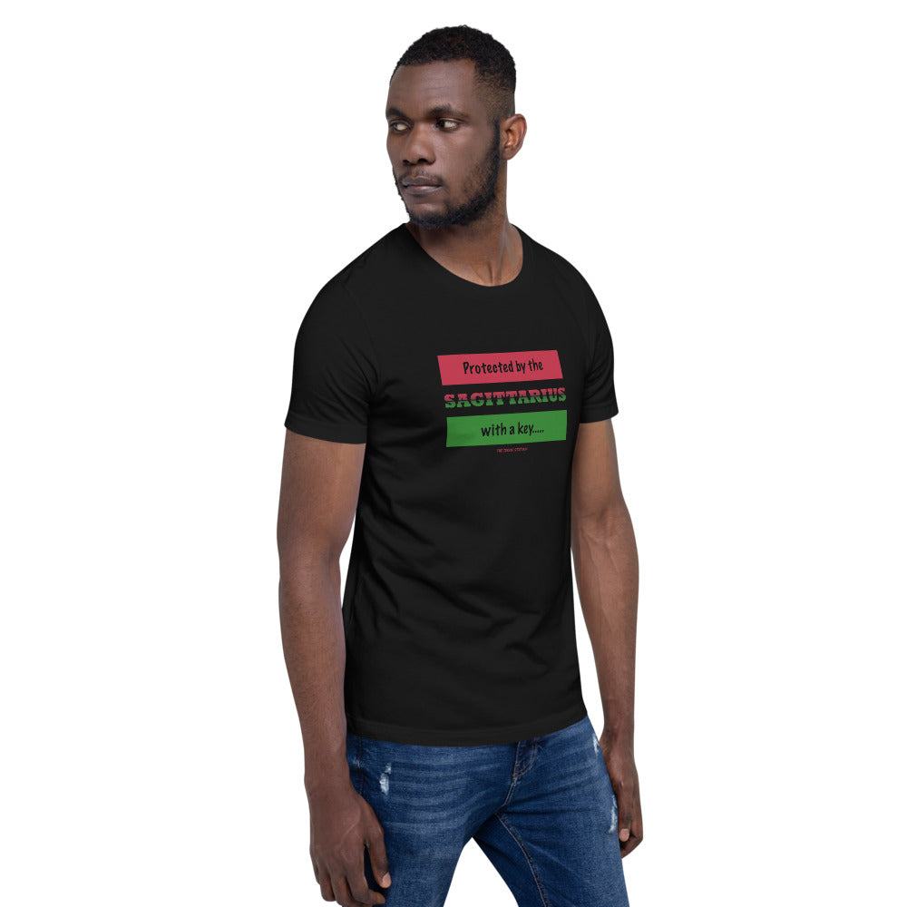 Sagittarius Zodiac T-Shirt Protected By The Zodiac Station Unisex