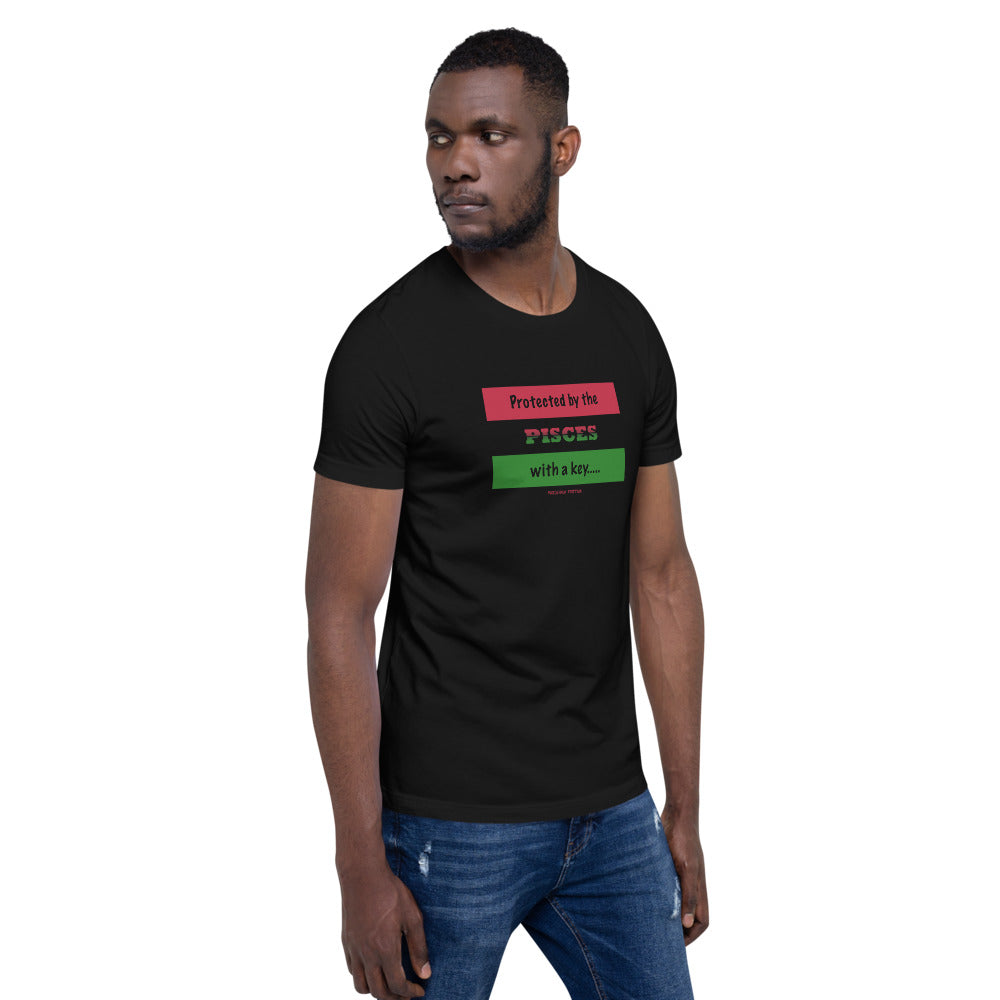 Pisces Zodiac T-Shirt African American Pride Protected By The Zodiac Station Unisex