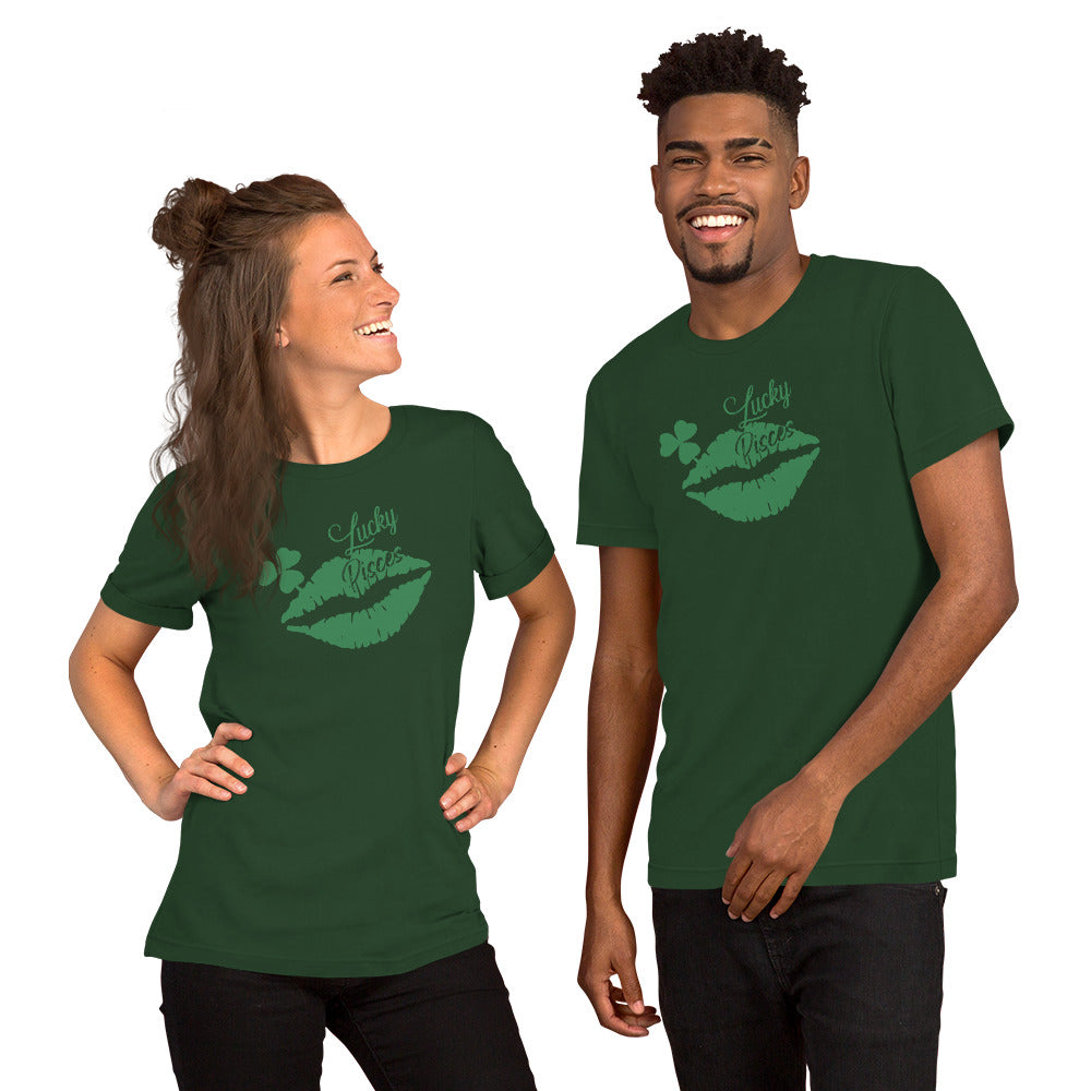 Pisces Zodiac St Patrick's Day T-shirt Unisex Kiss the Zodiac Station