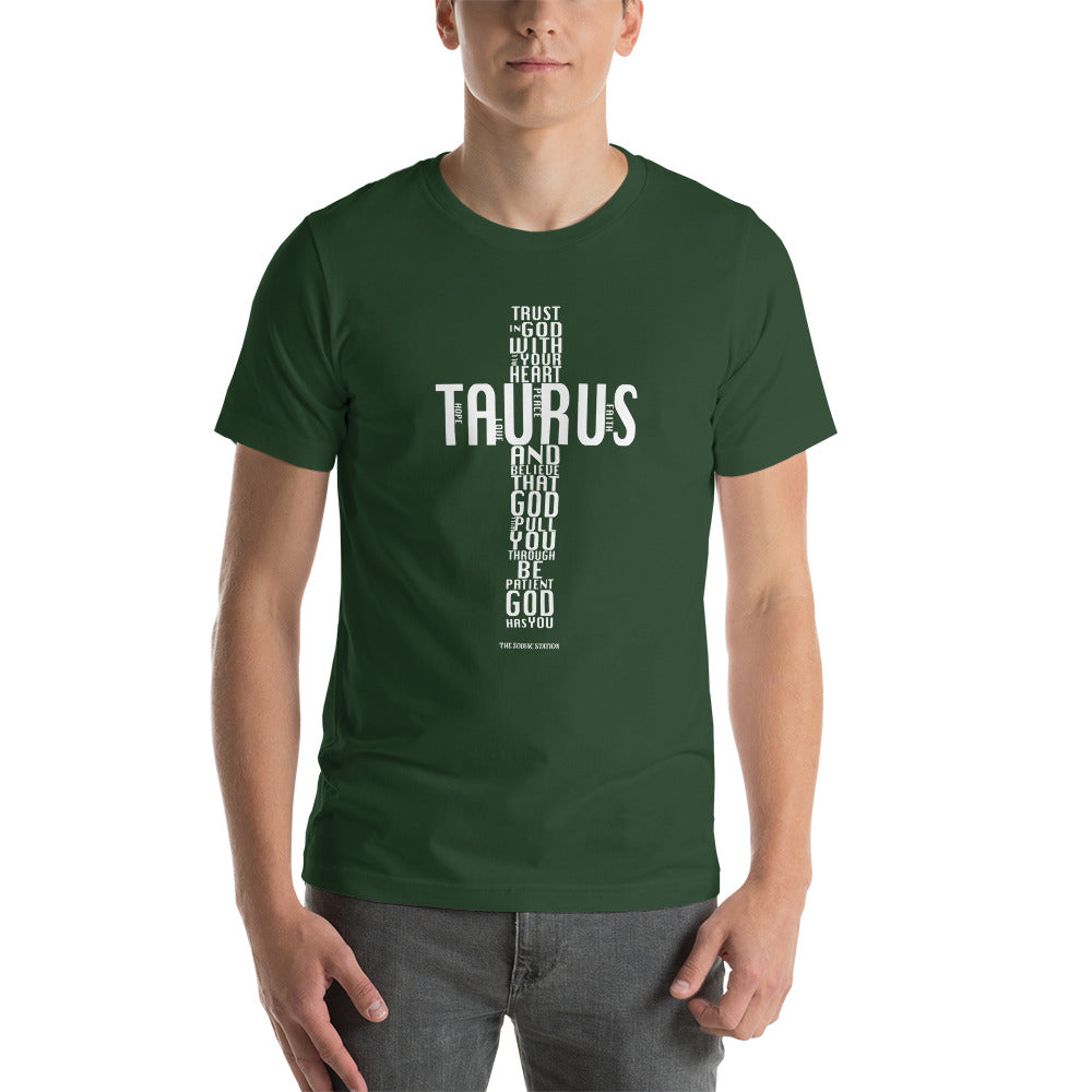 Taurus Zodiac T-shirt Short-Sleeve Unisex Cross The Zodiac Station