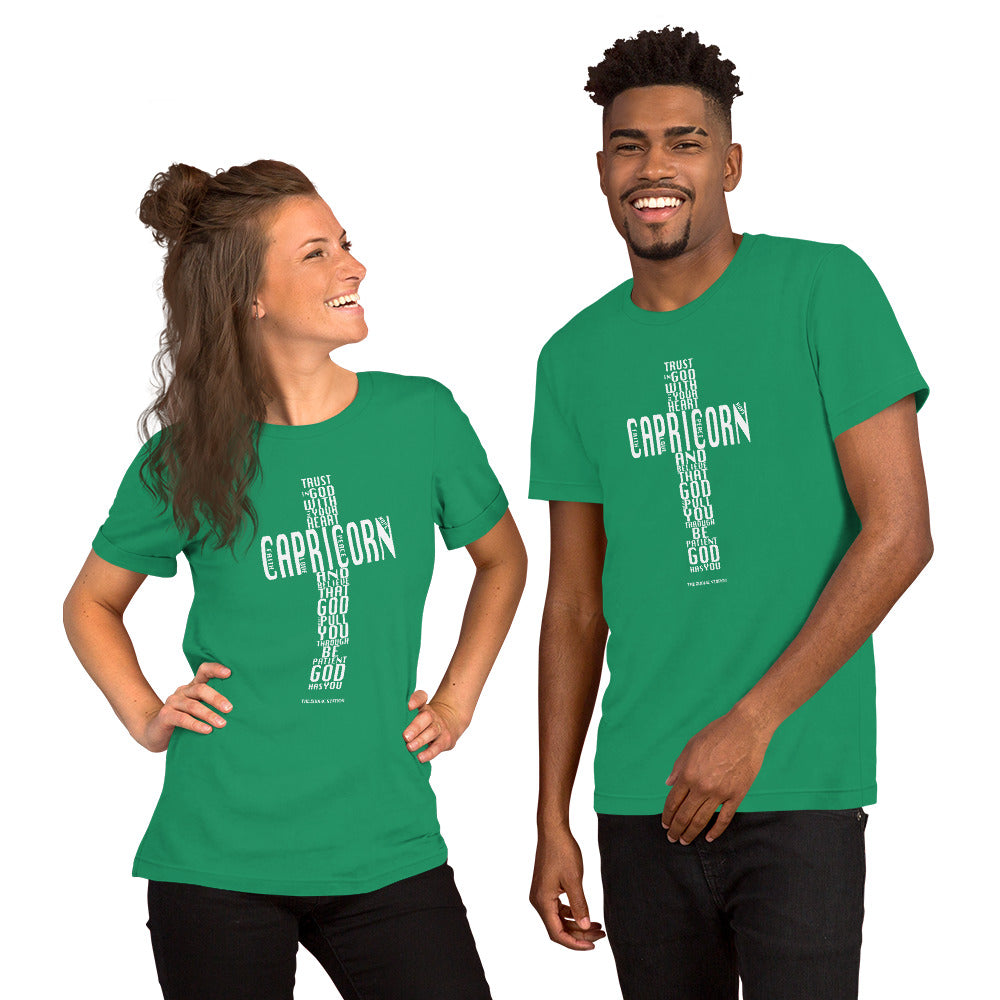 Capricorn Zodiac T-Shirt Short-Sleeve Unisex Cross The Zodiac Station