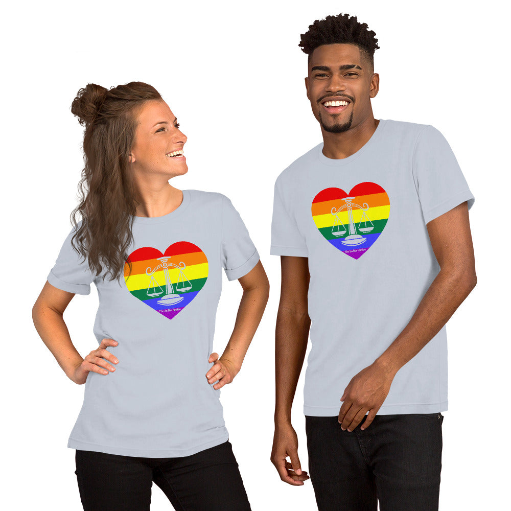 Libra Zodiac T-Shirt Unisex LGBTQ+ Heart The Zodiac Statio