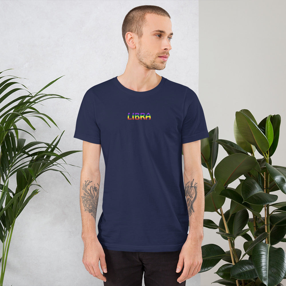 Libra Zodiac T-Shirt Rainbow The Zodiac Station Short-Sleeve Unisex