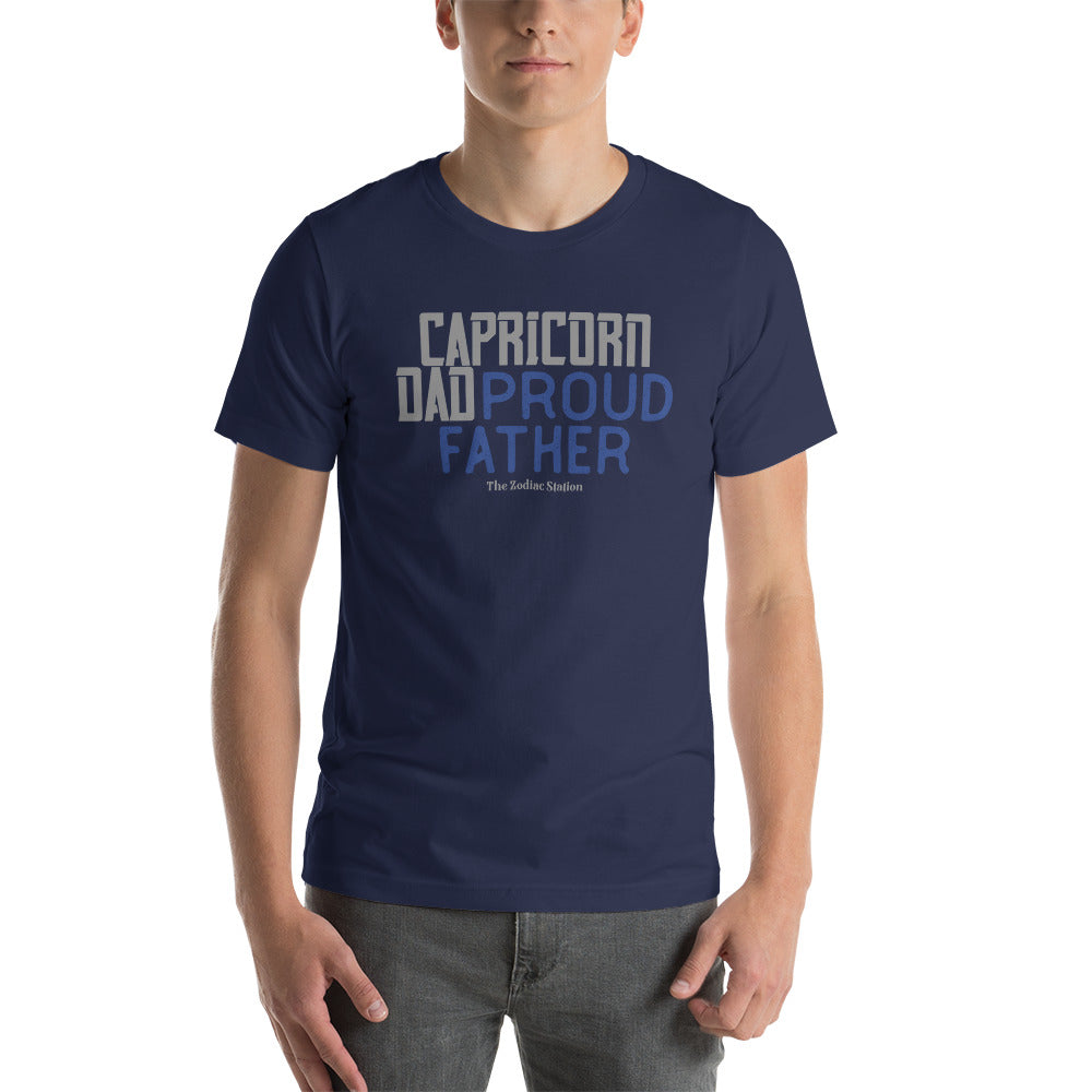 Capricorn Zodiac T-Shirt Short-sleeve unisex Proud Father The Zodiac Station