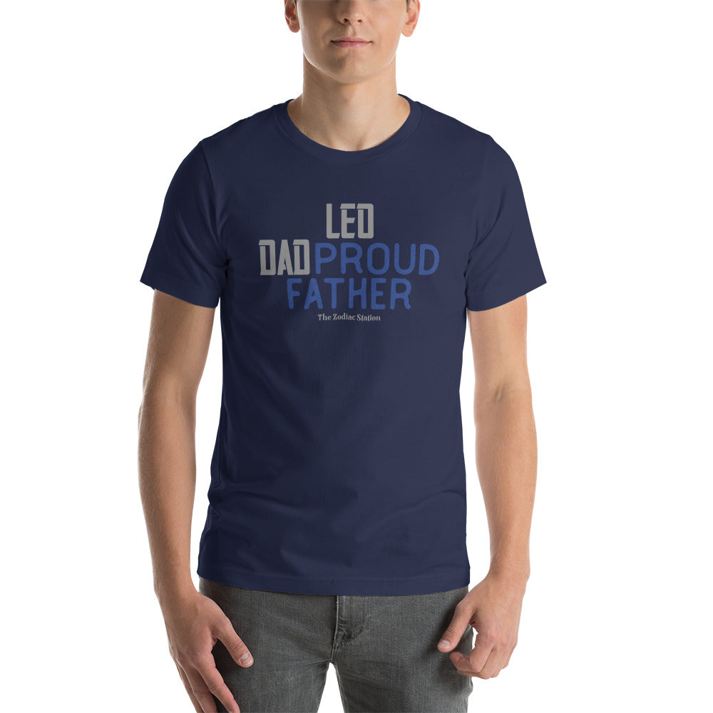 Leo Zodiac T-Shirt Short-sleeve unisex Proud Father The Zodiac Station