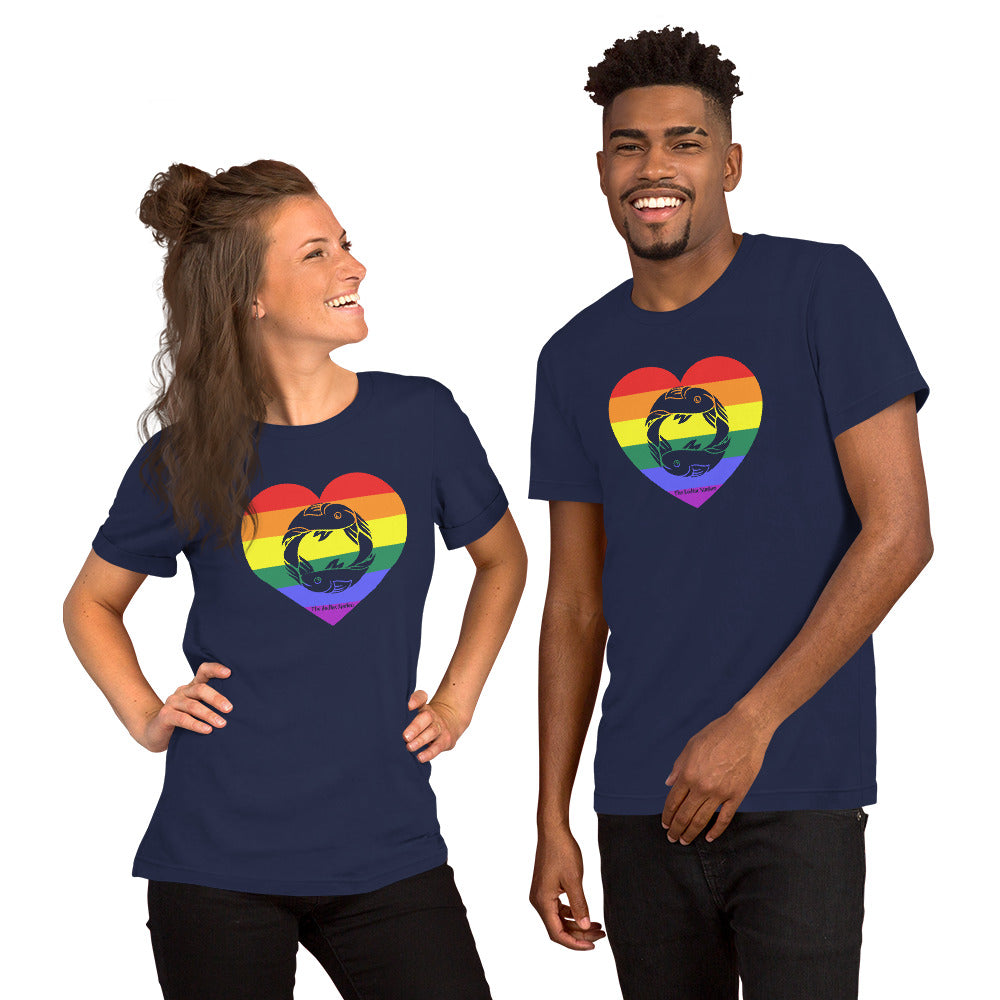 Pisces Zodiac T-Shirt Unisex LGBTQ+ Heart The Zodiac Station