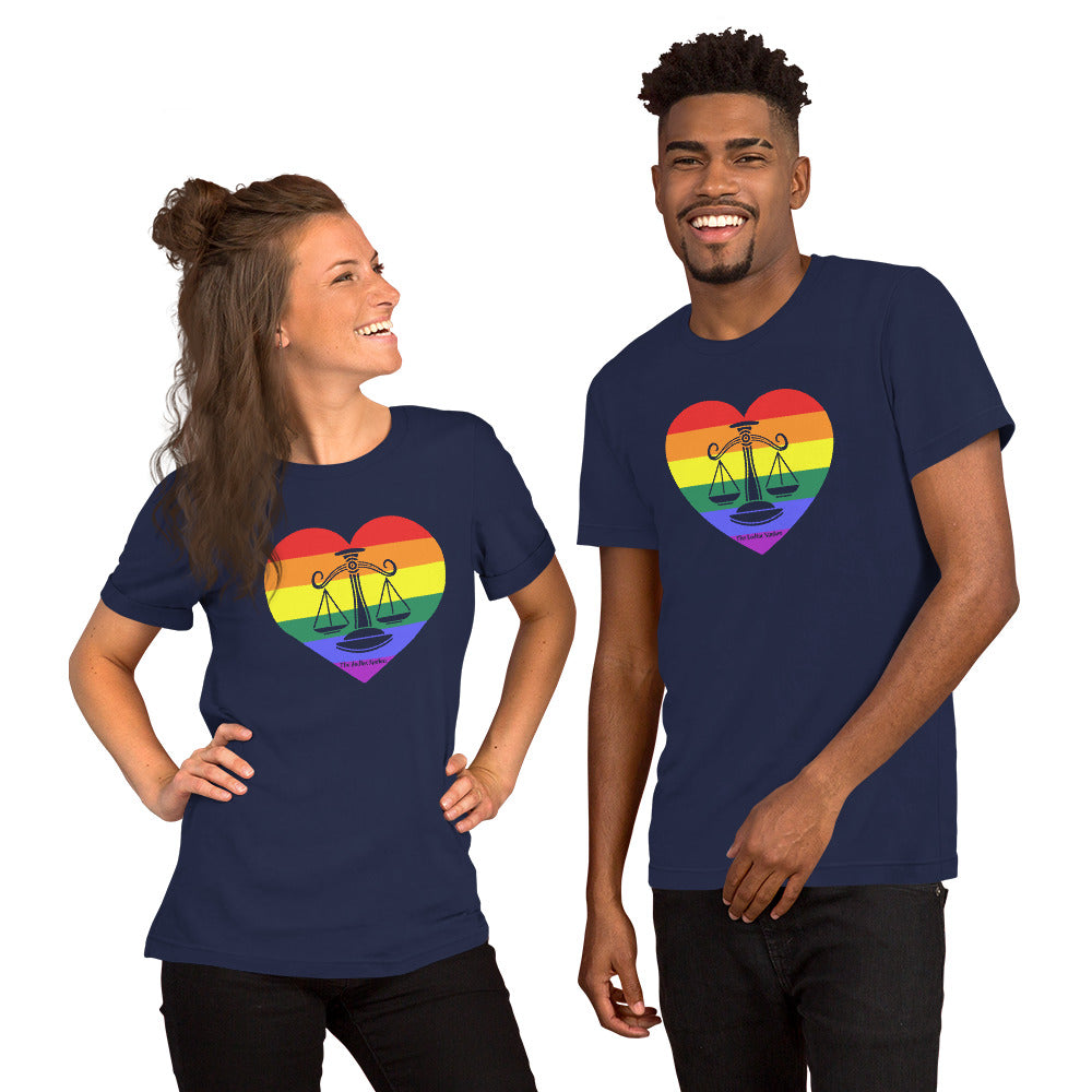 Libra Zodiac T-Shirt Unisex LGBTQ+ Heart The Zodiac Statio