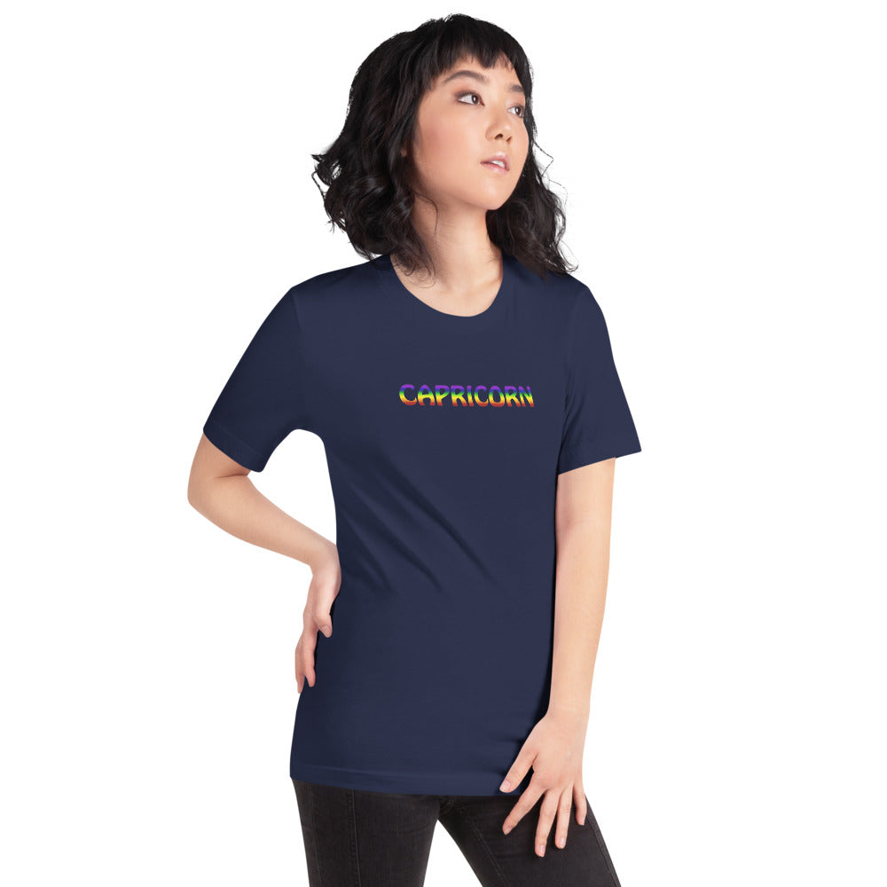 Capricorn Zodiac T-Shirt Rainbow The Zodiac Station Short-Sleeve Unisex