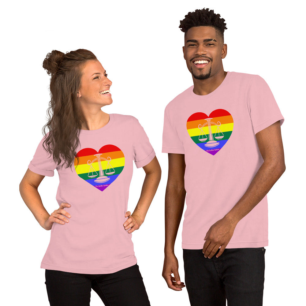 Libra Zodiac T-Shirt Unisex LGBTQ+ Heart The Zodiac Statio