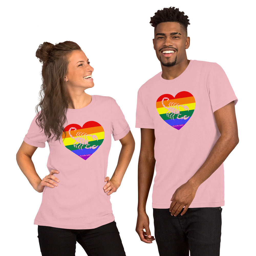 Scorpio Zodiac T-Shirt Unisex LGBTQ+ Heart The Zodiac