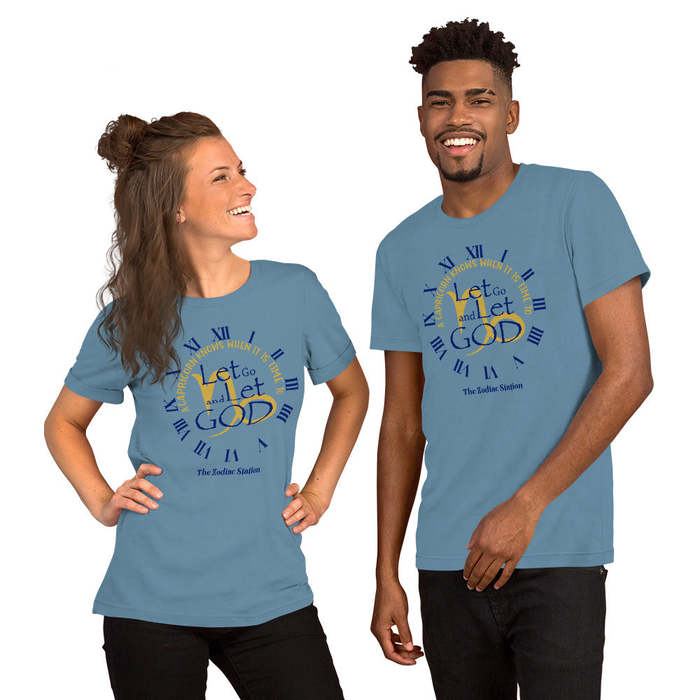 Capricorn Zodiac T-Shirt Short-Sleeve Unisex Let Go The Zodiac Station