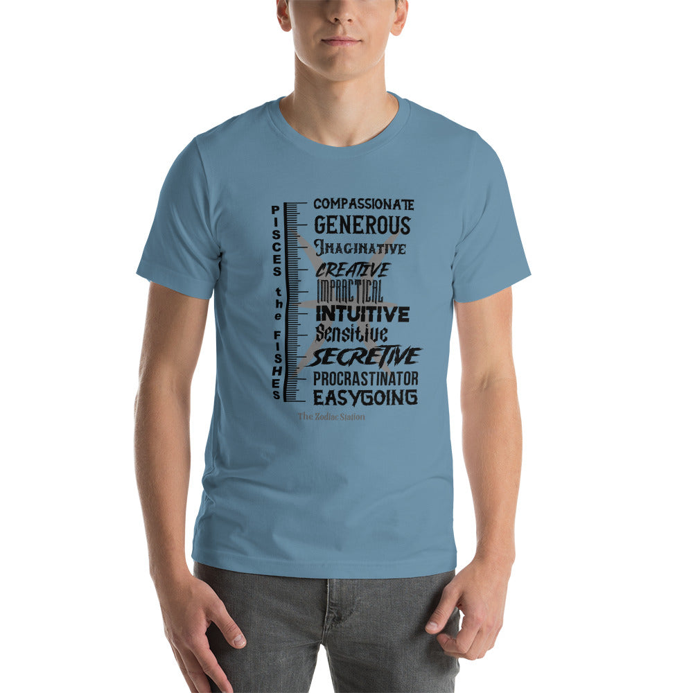 Pisces Zodiac T-shirt unisex Measure Up The Zodiac Station