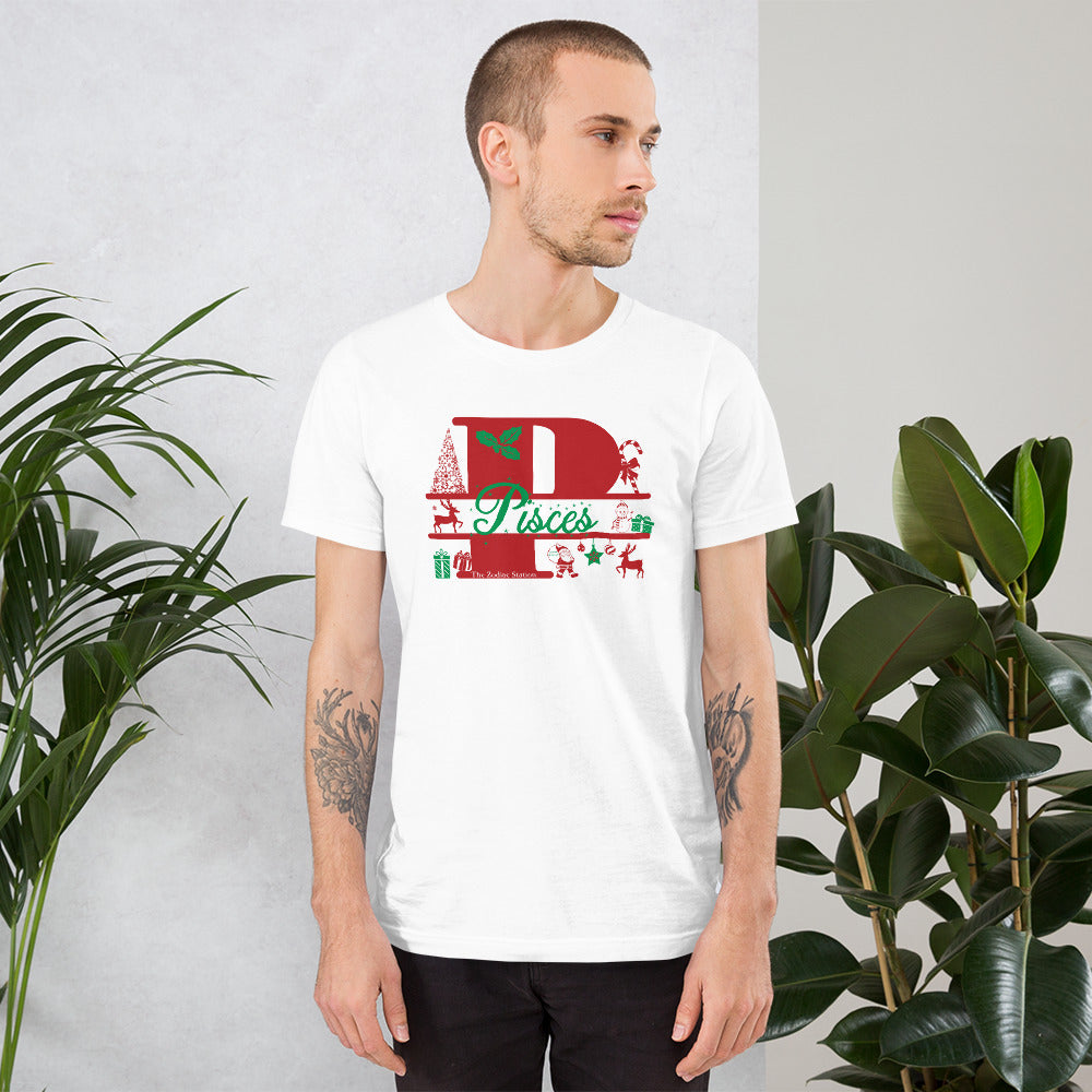 Pisces Zodiac Christmas T-Shirt Letter The Zodiac Station