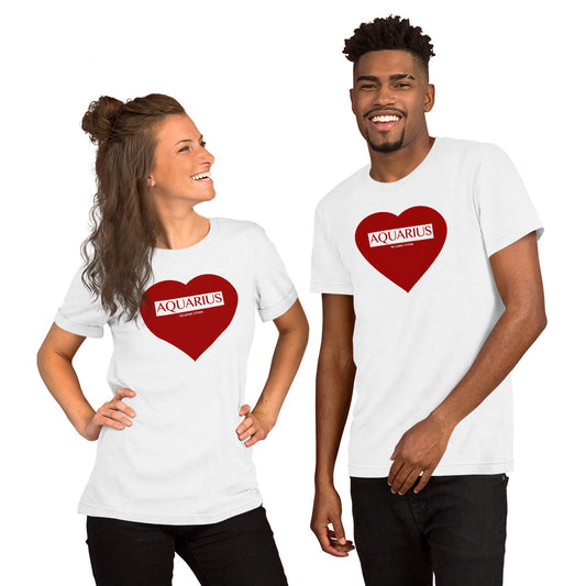 Aquarius Zodiac T-Shirt Heart The Zodiac Station