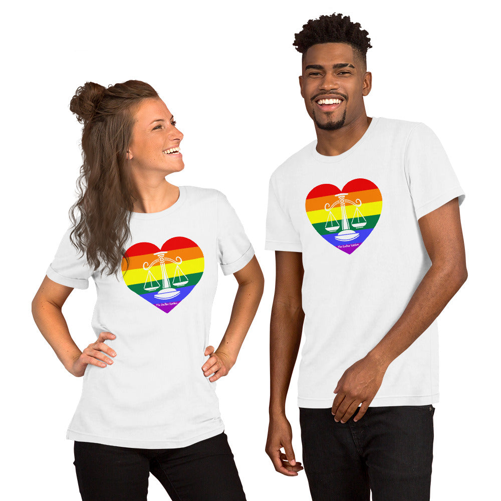 Libra Zodiac T-Shirt Unisex LGBTQ+ Heart The Zodiac Statio