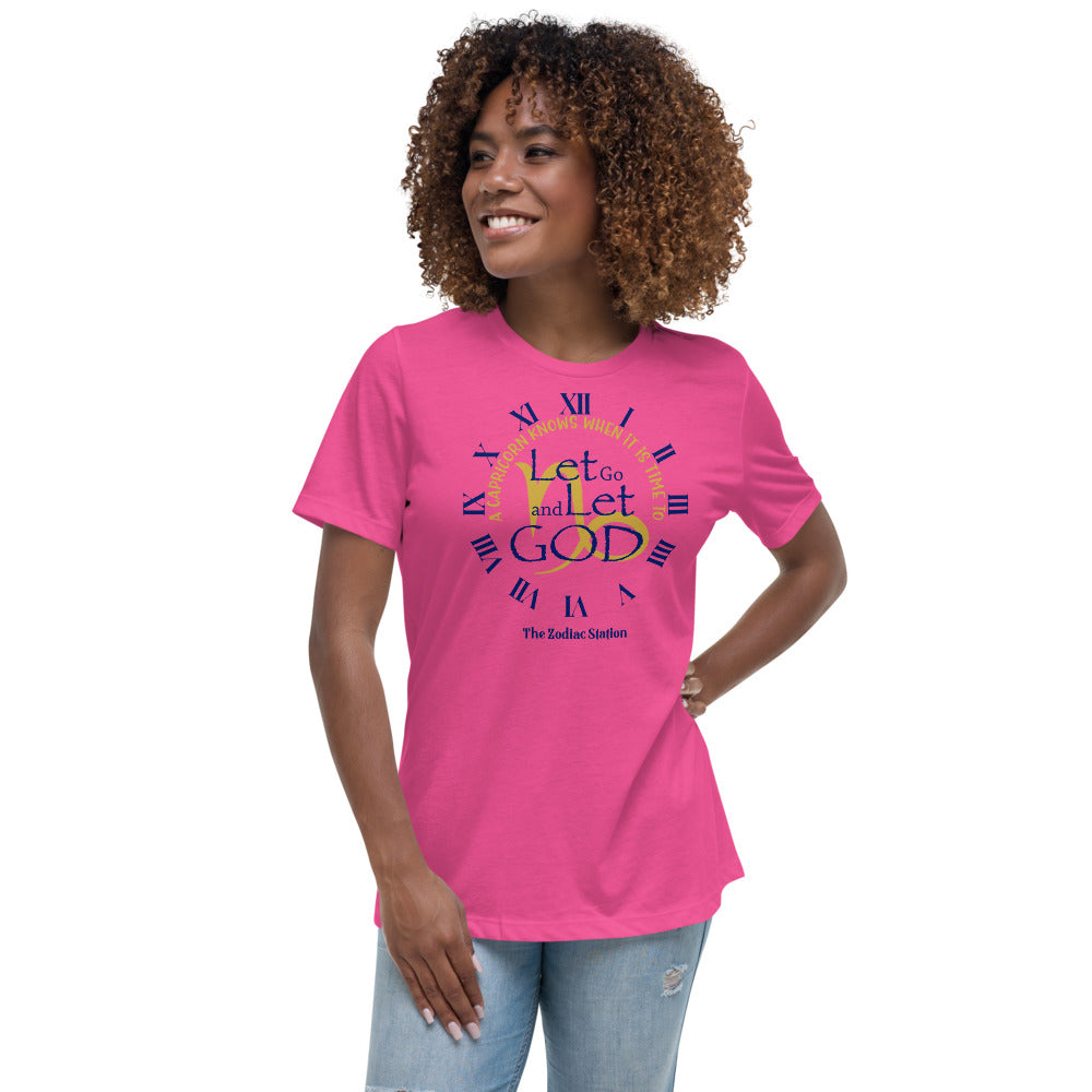 Capricorn Zodiac T-shirt Shirt Women's Relaxed Let GO The Zodiac Station