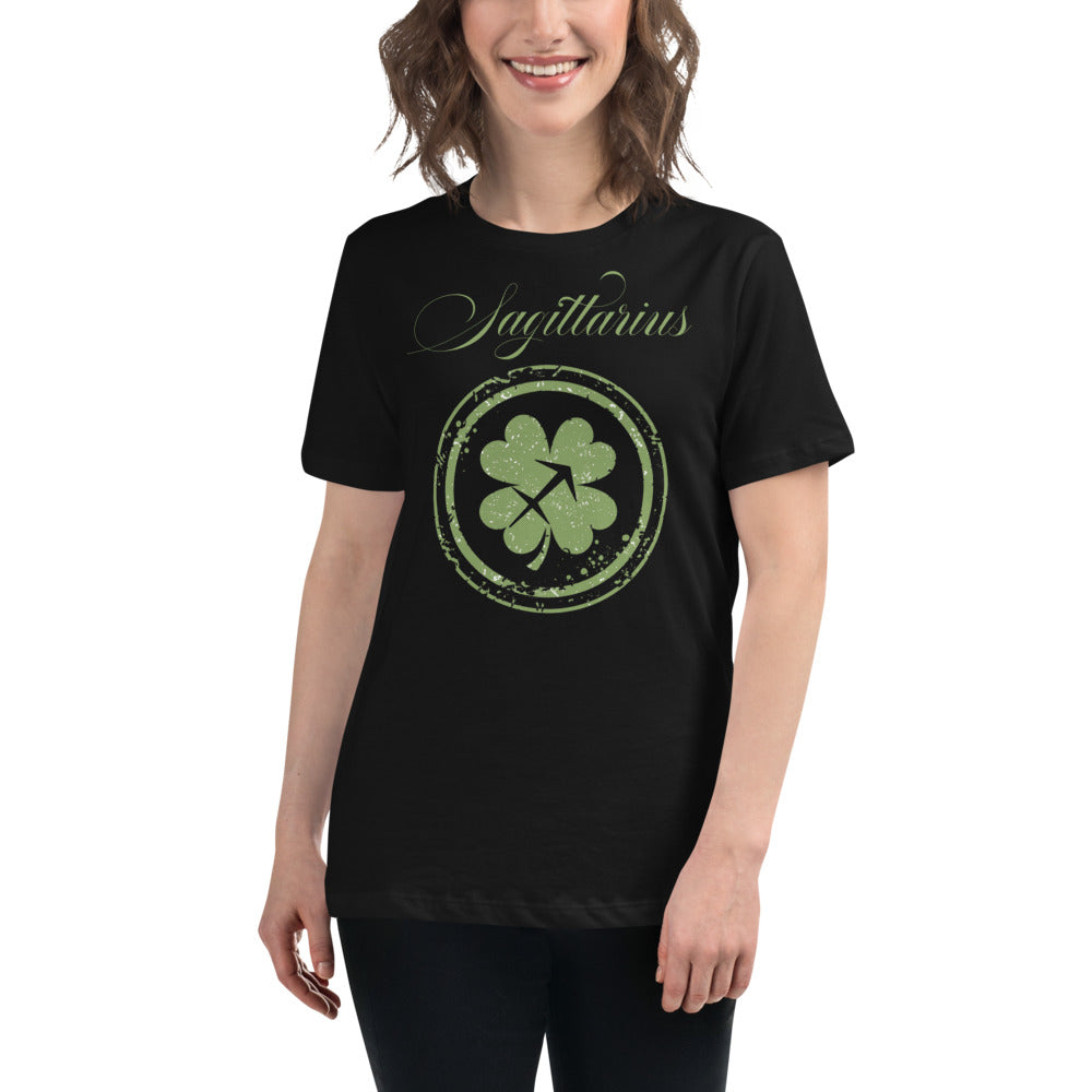 Sagittarius Zodiac St. Patrick's Day Women's Clover The Zodiac Station