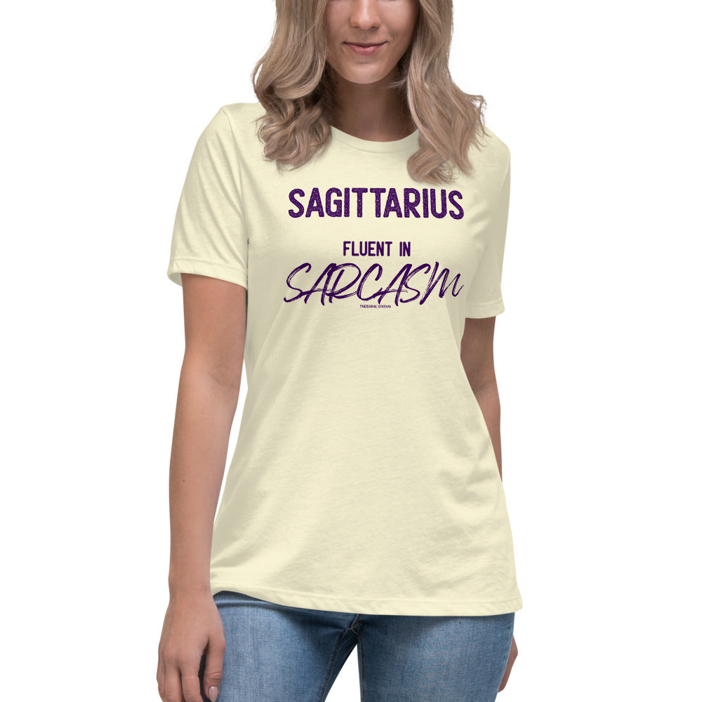 Sagittarius Zodiac T-shirt Women's Relaxed Sarcasm The Zodiac Station