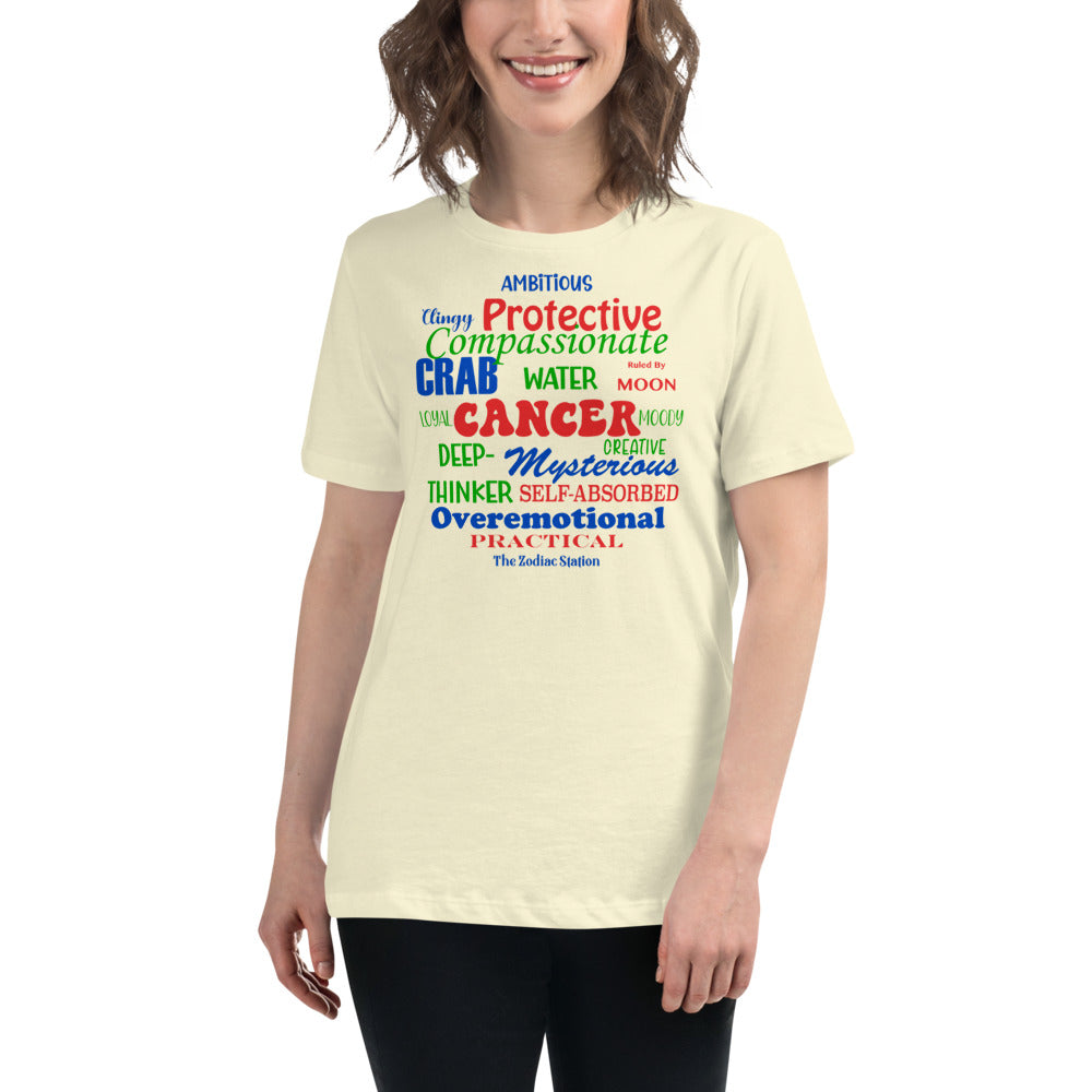 Cancer Zodiac T-shirt Women's Relaxed All Over The Zodiac Station