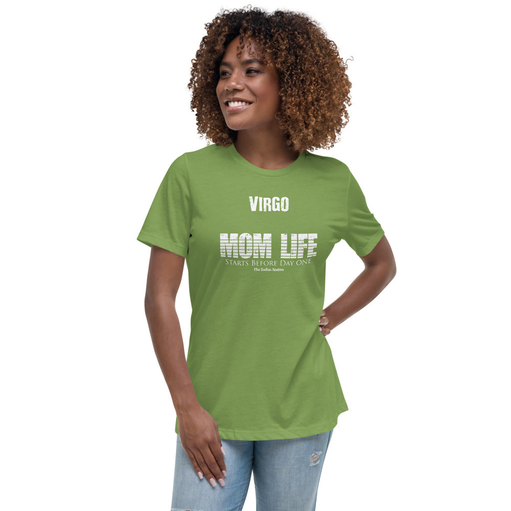 Virgo Zodiac T-Shirt Women's Relaxed Mom Life The Zodiac Station