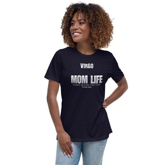 Virgo Zodiac T-Shirt Women's Relaxed Mom Life The Zodiac Station