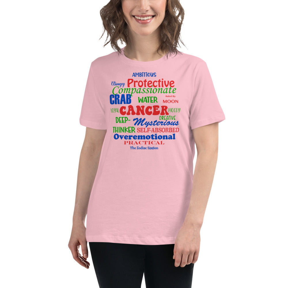 Cancer Zodiac T-shirt Women's Relaxed All Over The Zodiac Station