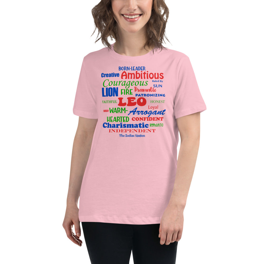 Leo Zodiac T-shirt Women's Relaxed All Over The Zodiac Station